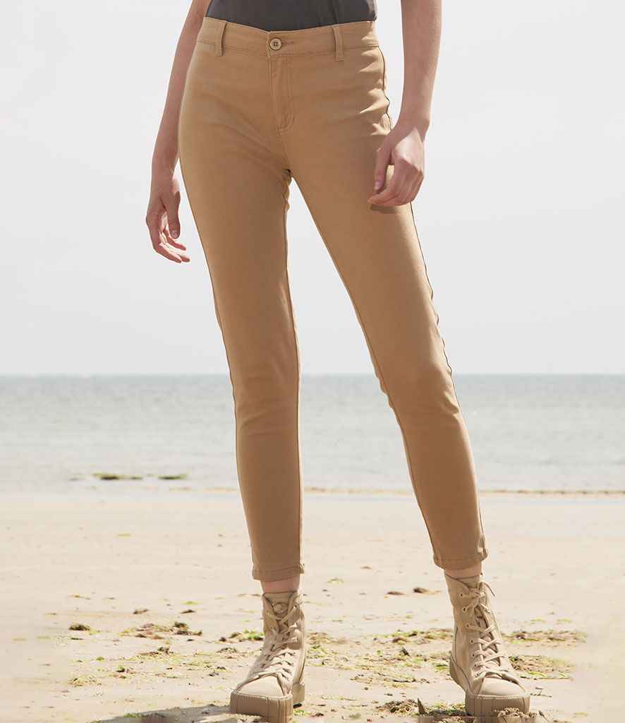SOL'S Ladies Jules Chino Trousers | Chestnut