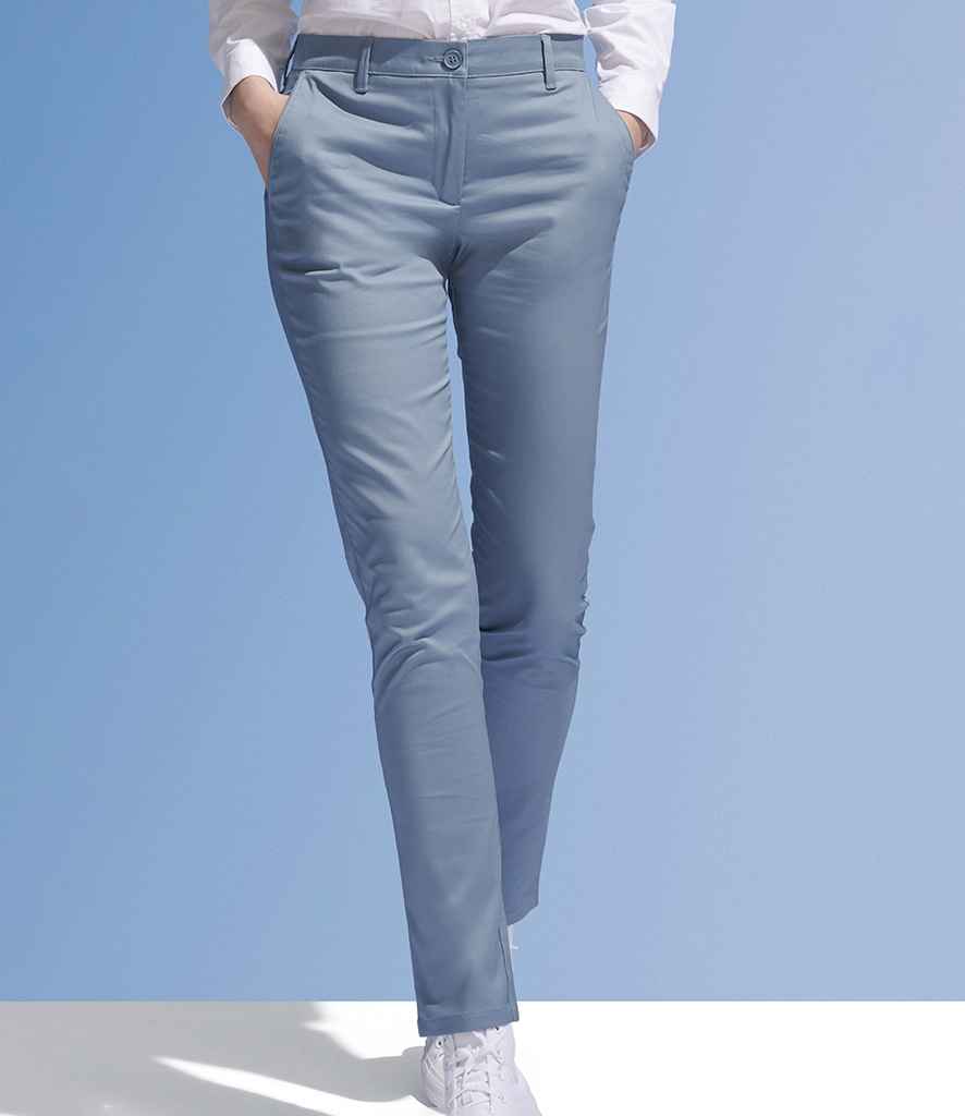 SOL'S Ladies Jared Stretch Trousers | Creamy Dark Blue