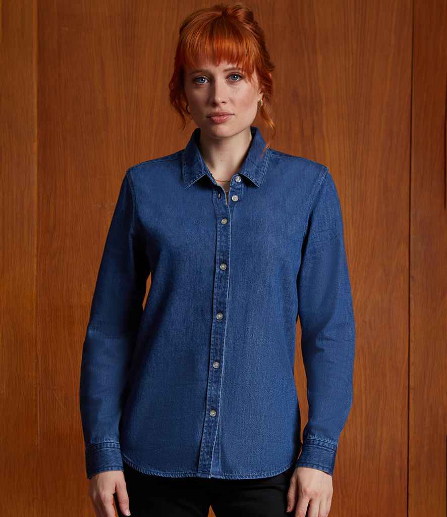NEOBLU Ladies Bennett Denim Shirt | Stonewash Denim