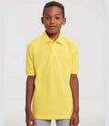 Russell Athletic Kids Poly/Cotton Piqué Polo Shirt | Yellow