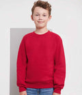 Russell Athletic Kids Raglan Sweatshirt | Classic Red