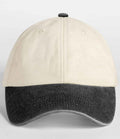Beechfield Contrast Peak Low Profile Vintage Cap | Natural/Vintage Black