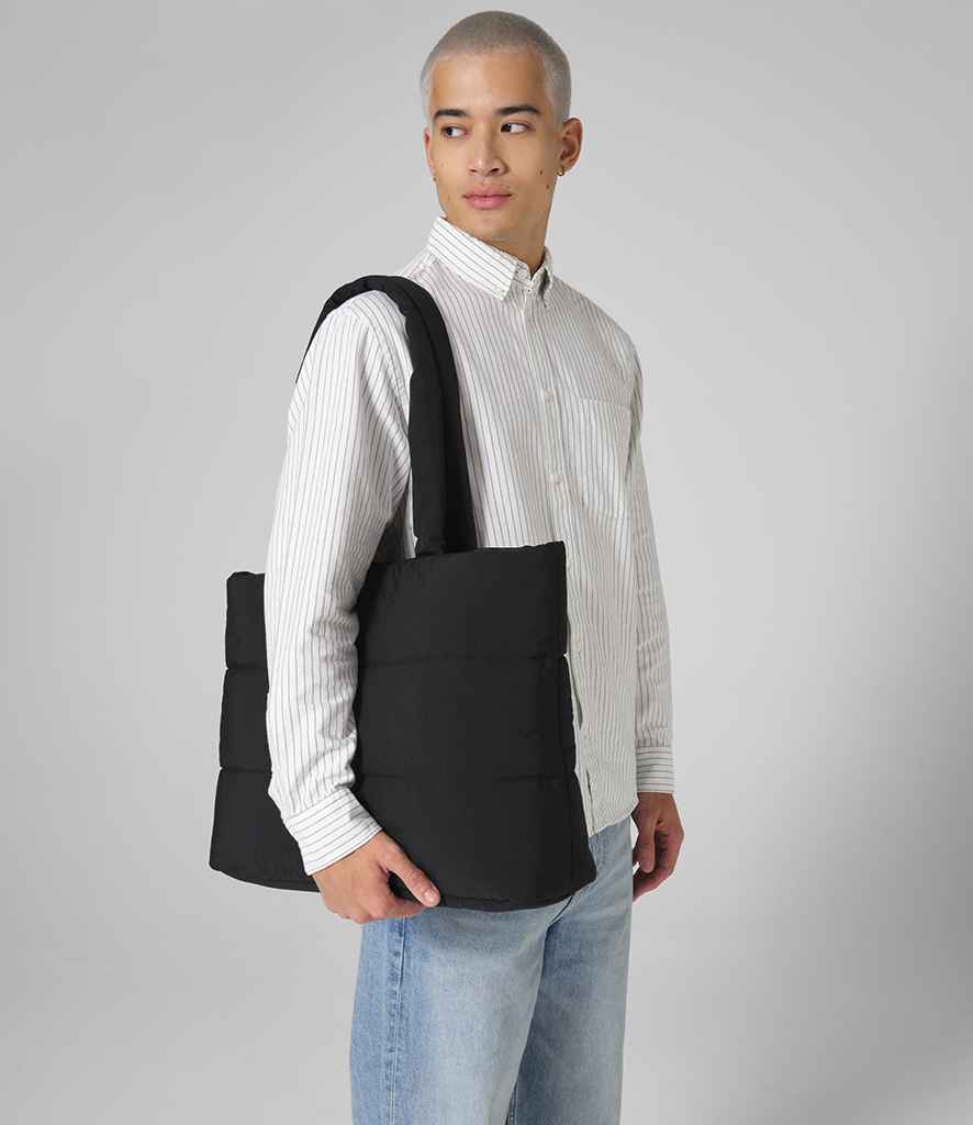 BagBase Quilted Tote Bag | Black