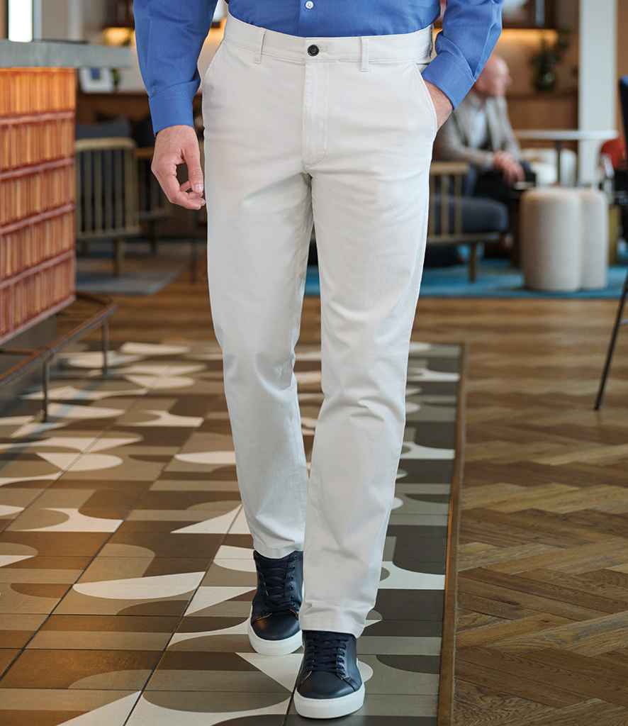 Brook Taverner Leo Slim Fit Chino Trousers | Stone