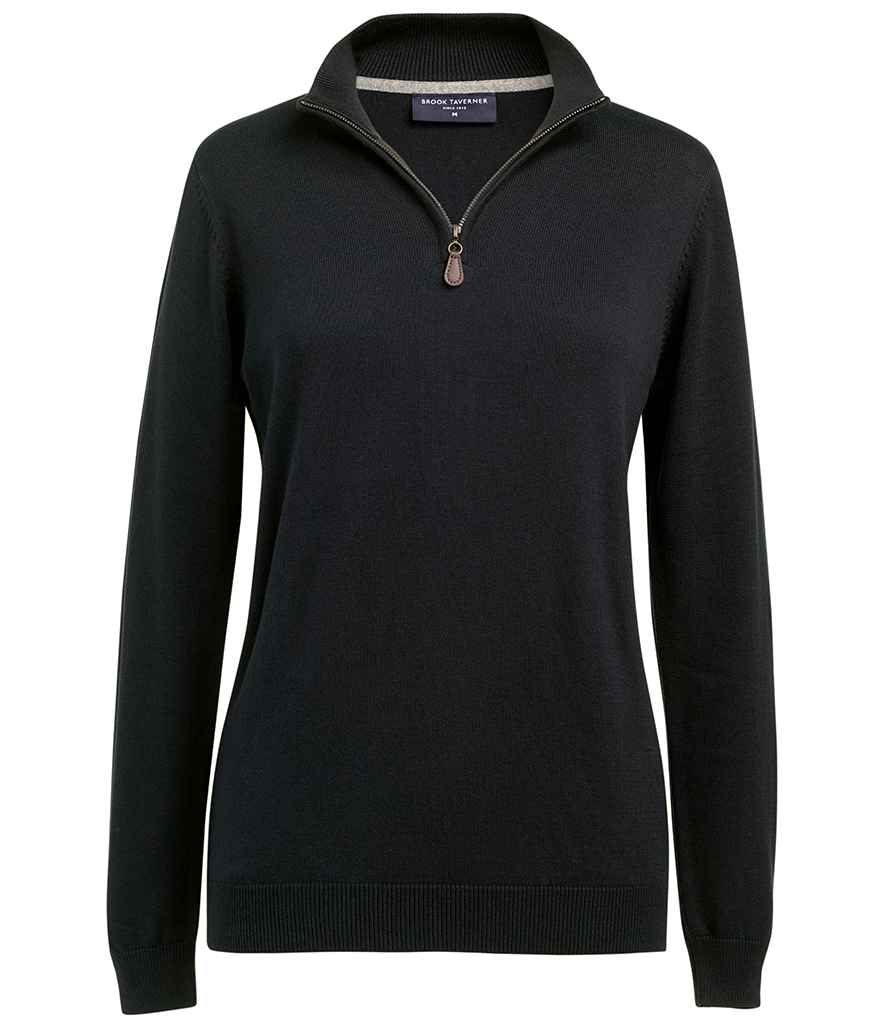 Brook Taverner Ladies Taylor 1/4 Zip Jumper | Black