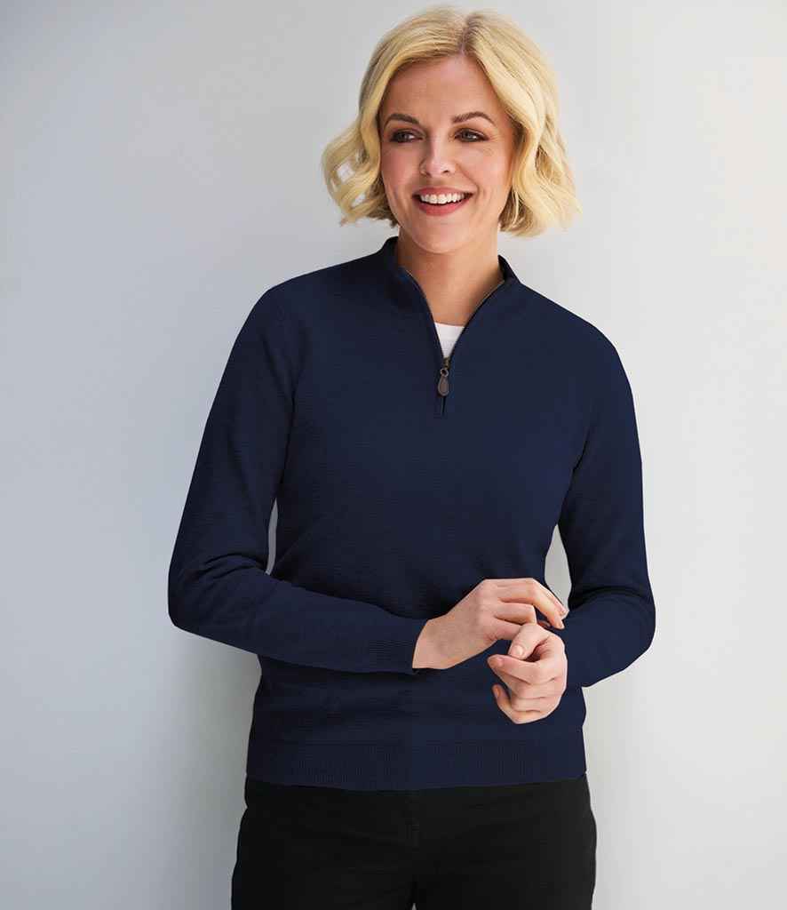 Brook Taverner Ladies Taylor 1/4 Zip Jumper | Navy