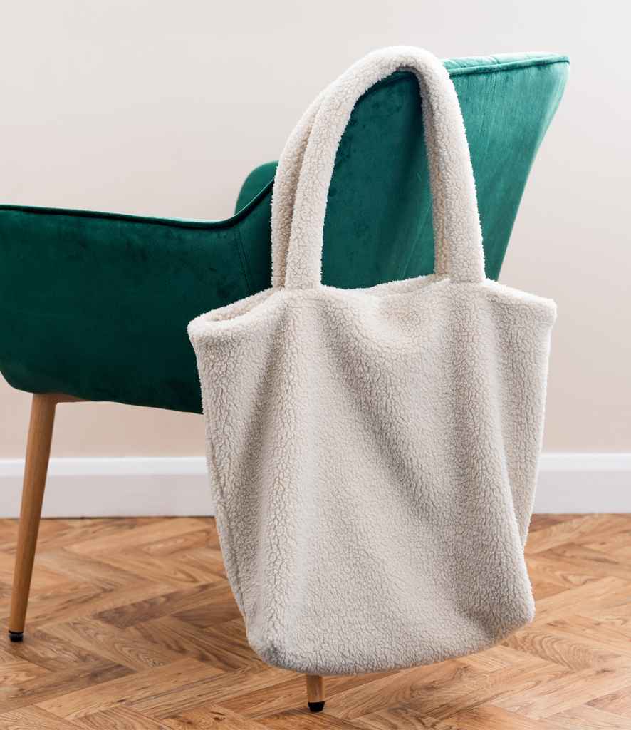 Brand Lab Borg Fleece Shopper Tote Bag | Natural