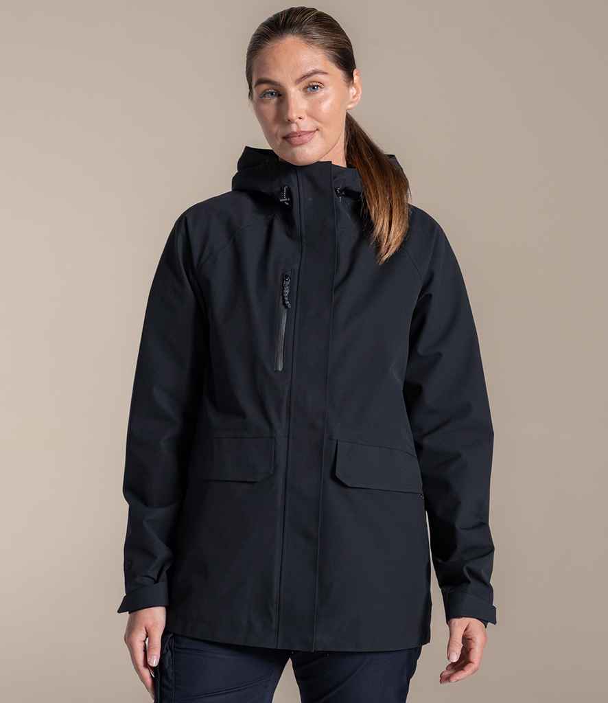 Craghoppers Expert Ladies Kiwi Pro Stretch Long Jacket | Black
