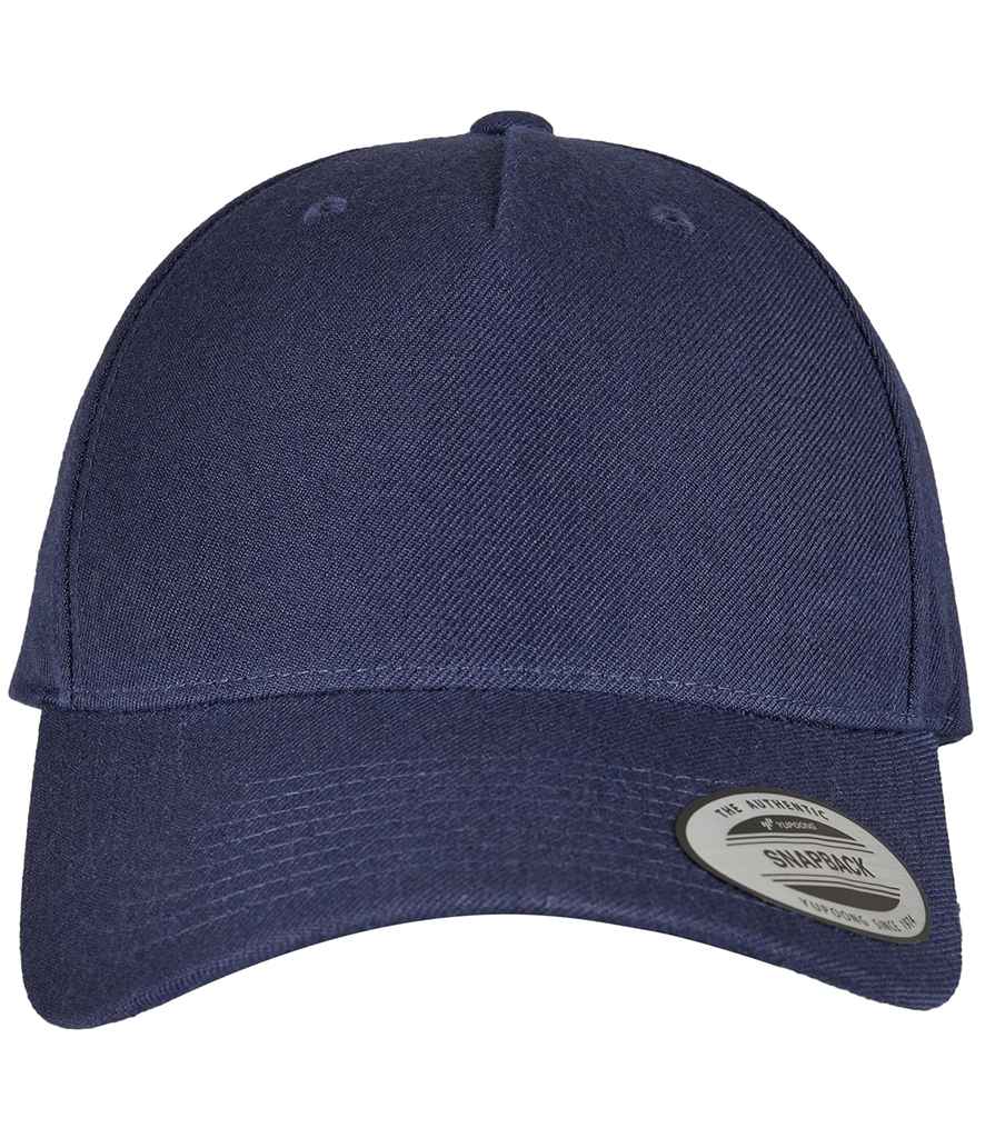 Flexfit 5 Panel Premium Curved Snapback | Navy