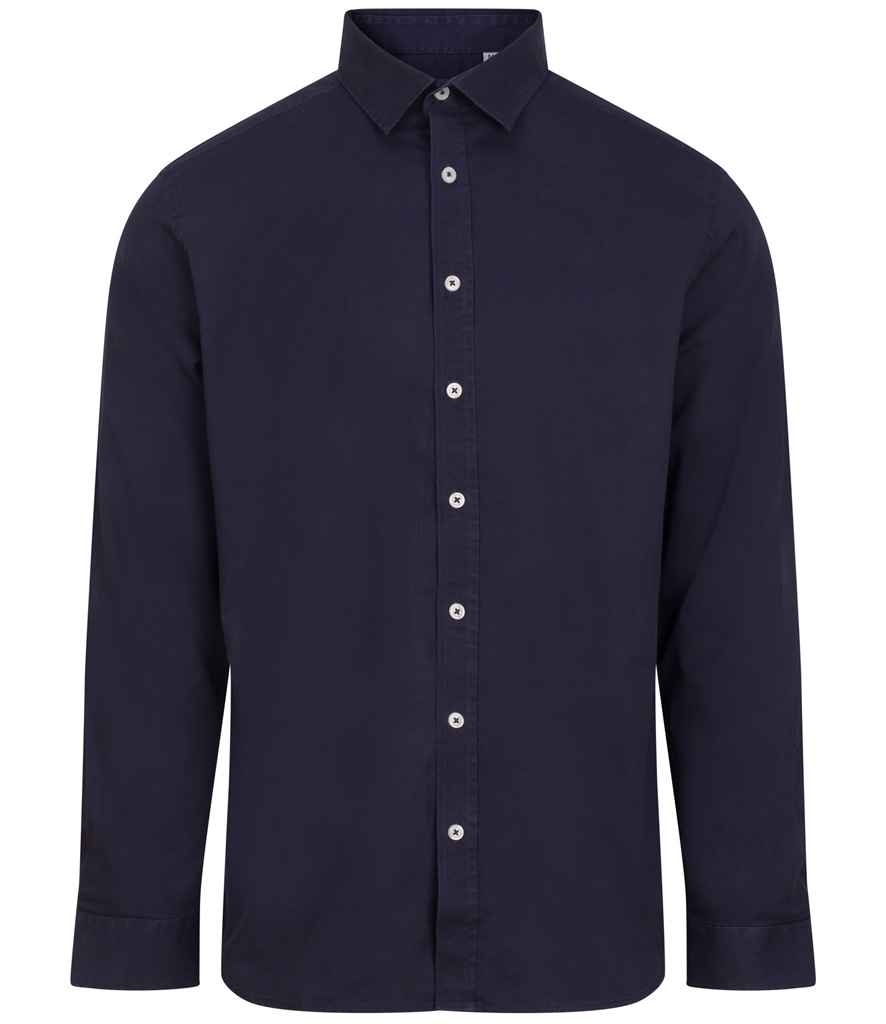 Front Row Casual Long Sleeve Shirt | Washed Navy