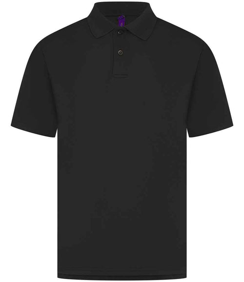 Plain black polo shirt ready for your logo — embroidery or print