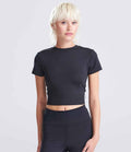 AWDis Ladies Cool Recycled Cropped T-Shirt | Jet Black