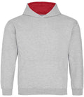 JH003B Heather Grey/Fire Red Front