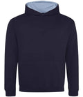 AWDis Kids Varsity Hoodie | New French Navy/Sky Blue