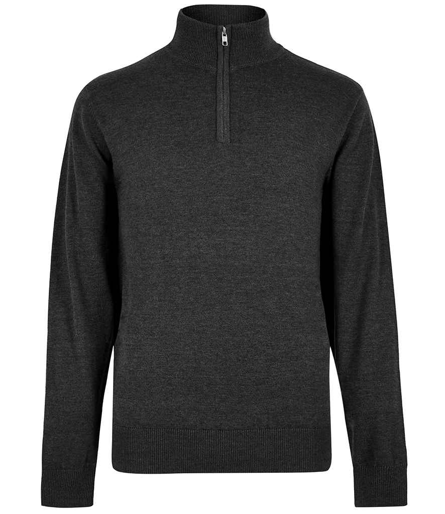 Kustom Kit Regular Fit Arundel 1/4 Zip Sweater | Graphite Grey