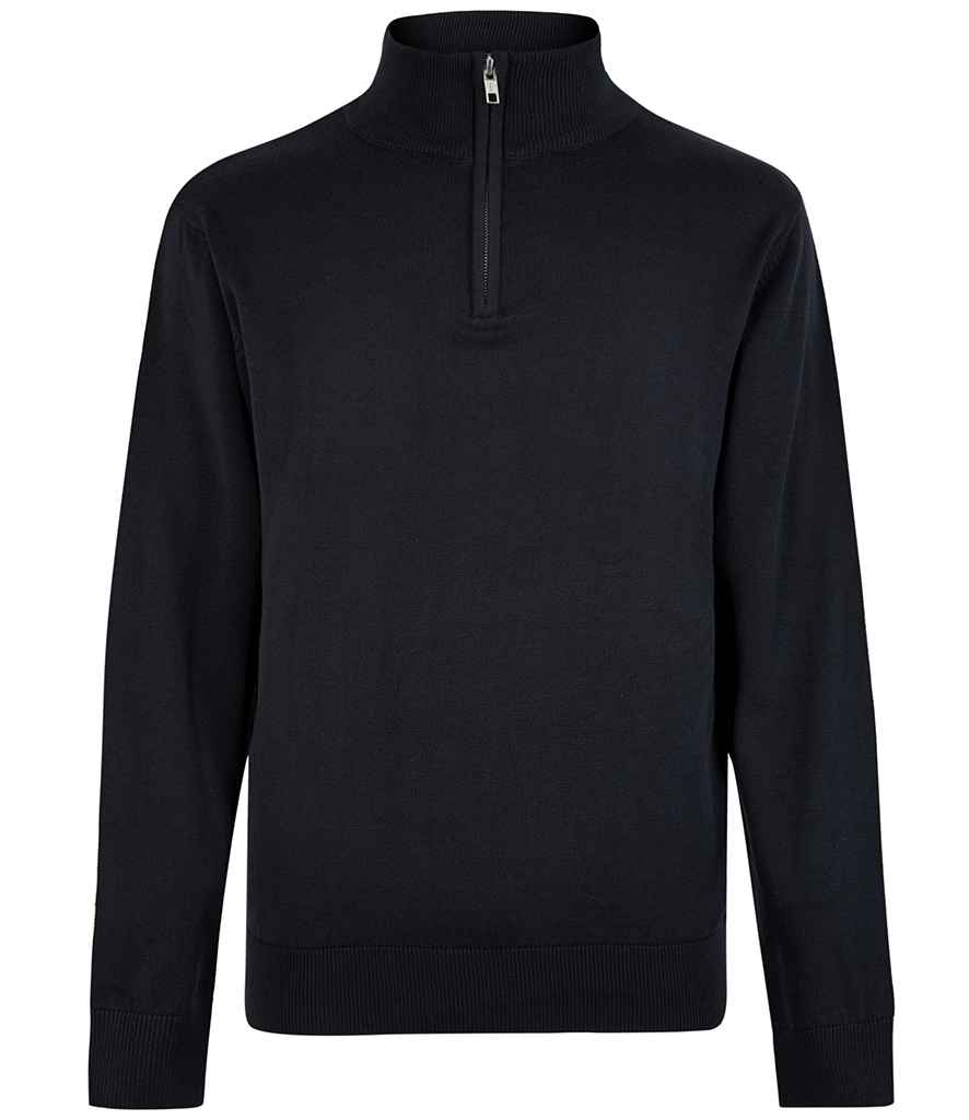 Kustom Kit Regular Fit Arundel 1/4 Zip Sweater | Navy