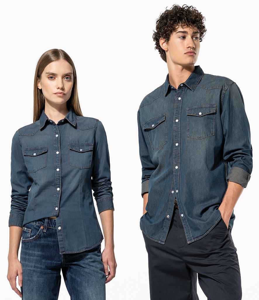 Kariban Long Sleeve Denim Shirt | Blue Jean