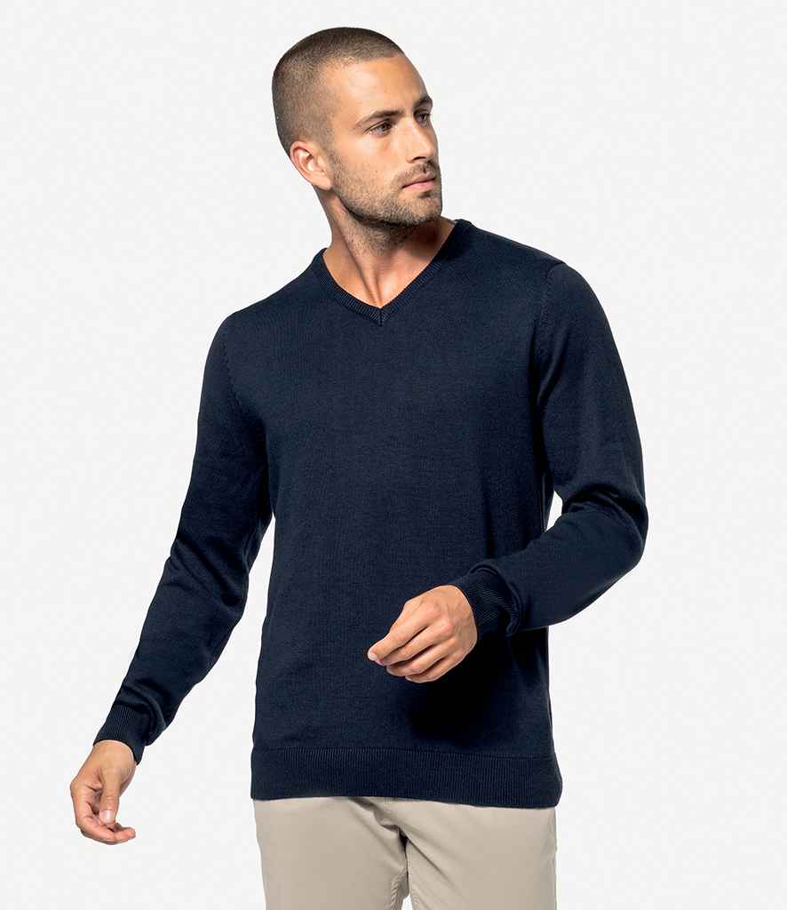 Kariban Cotton Acrylic V Neck Sweater | Navy