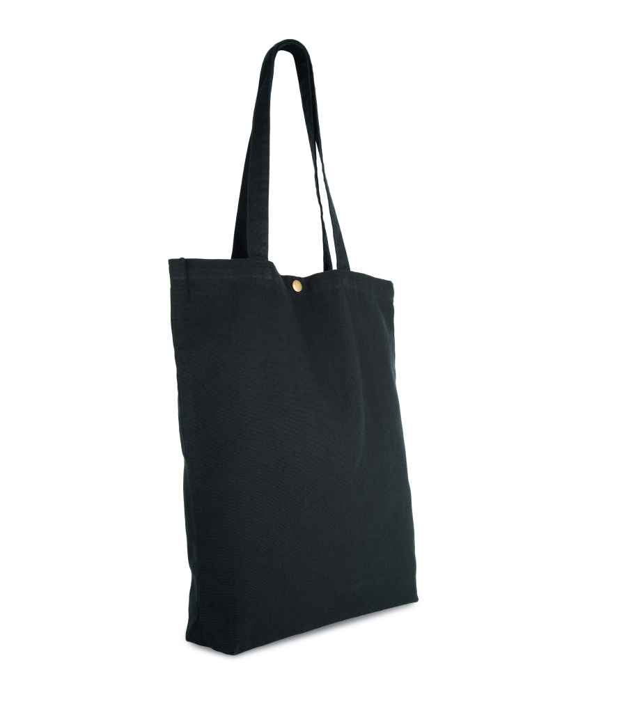 Kimood Washed Cotton Tote Bag | Washed Black
