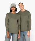 Native Spirit Unisex Crew Neck Long Sleeve T-Shirt | Organic Khaki