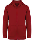 Native Spirit Kids Full Zip Hoodie | Hibiscus Red