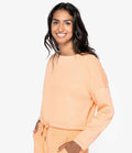 Native Spirit Ladies Oversized Cropped Sweatshirt | Apricot