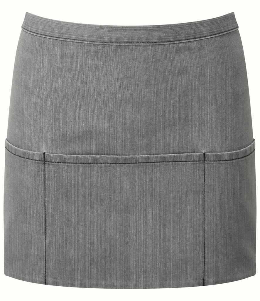 Premier 'Colours' 3 Pocket Apron | Grey Denim