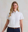 Premier Ladies Supreme Short Sleeve Oxford Shirt | White