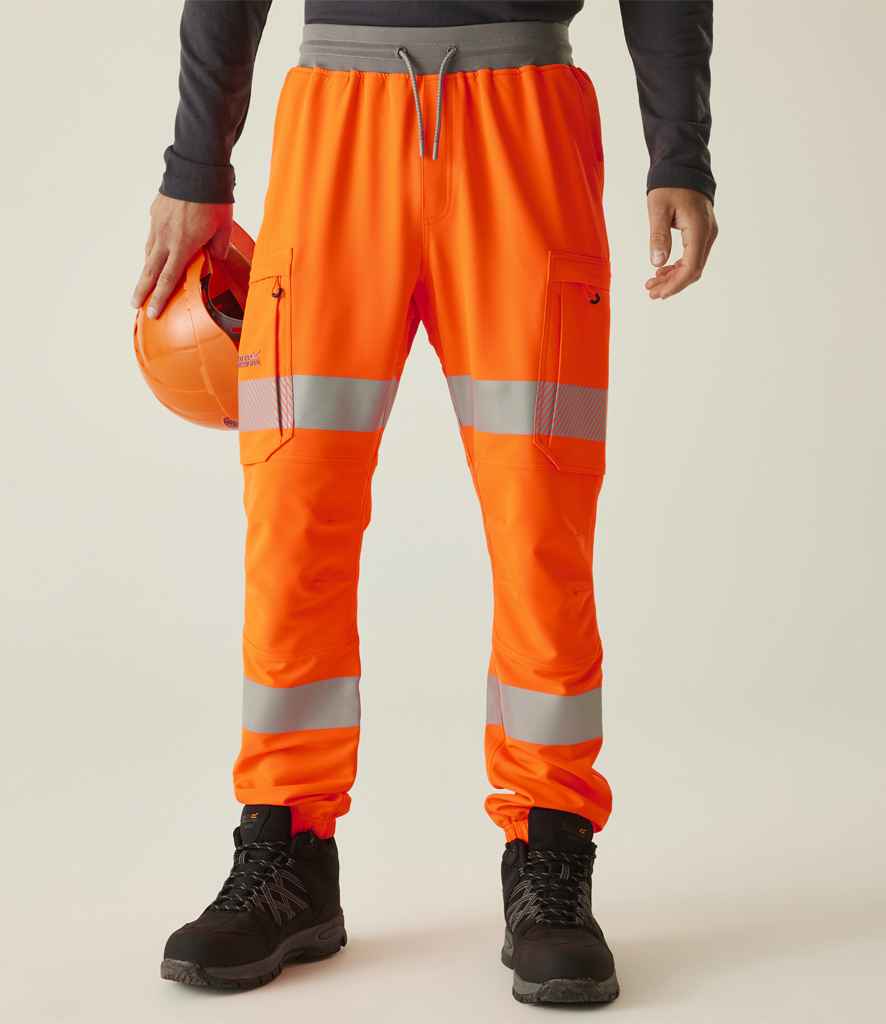 Regatta High Visibility Prolite Stretch Jog Pants | Orange