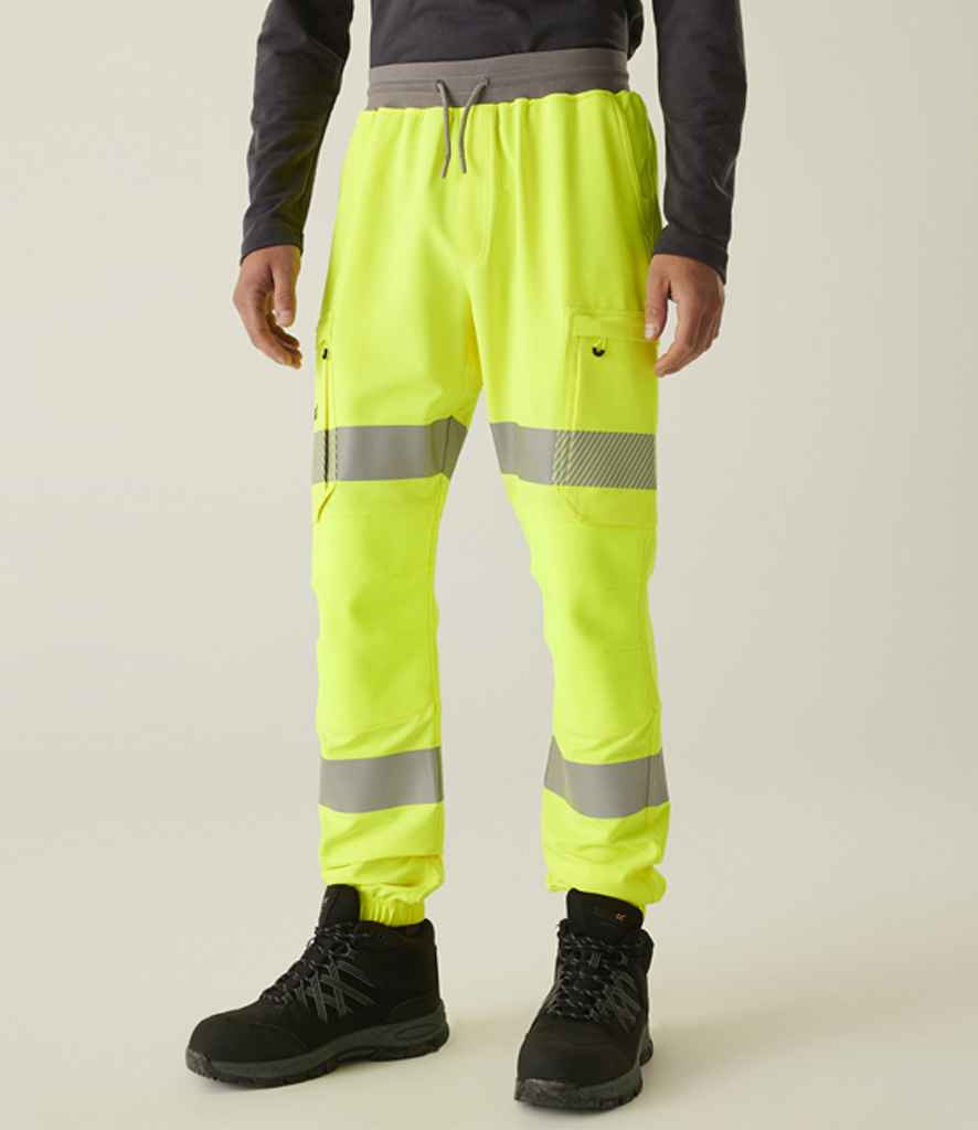Regatta High Visibility Prolite Stretch Jog Pants | Yellow