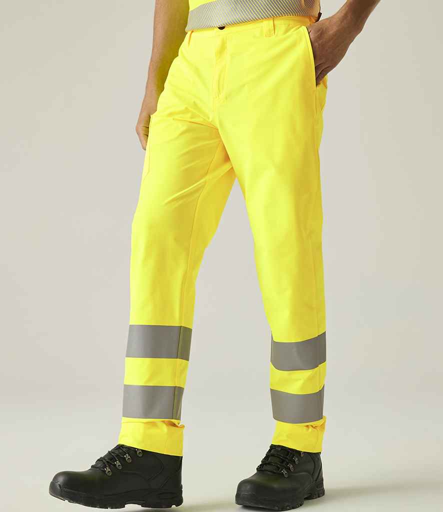 Regatta High Visibility Pro Contract Stretch Action Trousers | Yellow