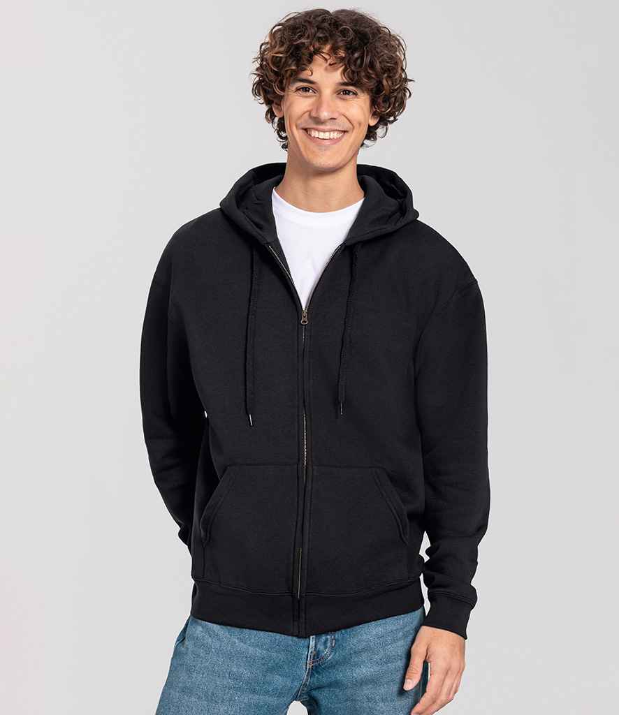 Fruit of the Loom Iconic Premium Hooded Sweat Jacket | Black