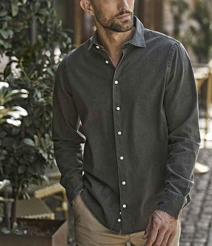 Tee Jays Denim Shirt | Black Denim