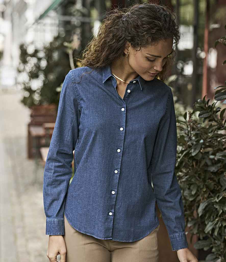 Tee Jays Ladies Denim Shirt | Blue Denim