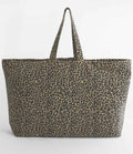 Westford Mill Leopard Print Canvas Oversized Tote Bag | Vintage Leopard Print