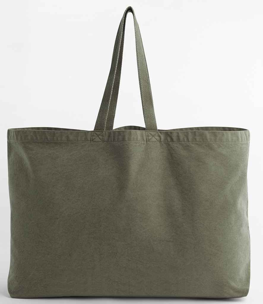 Westford Mill Garment Dyed Oversized Tote Bag | Vintage Moss